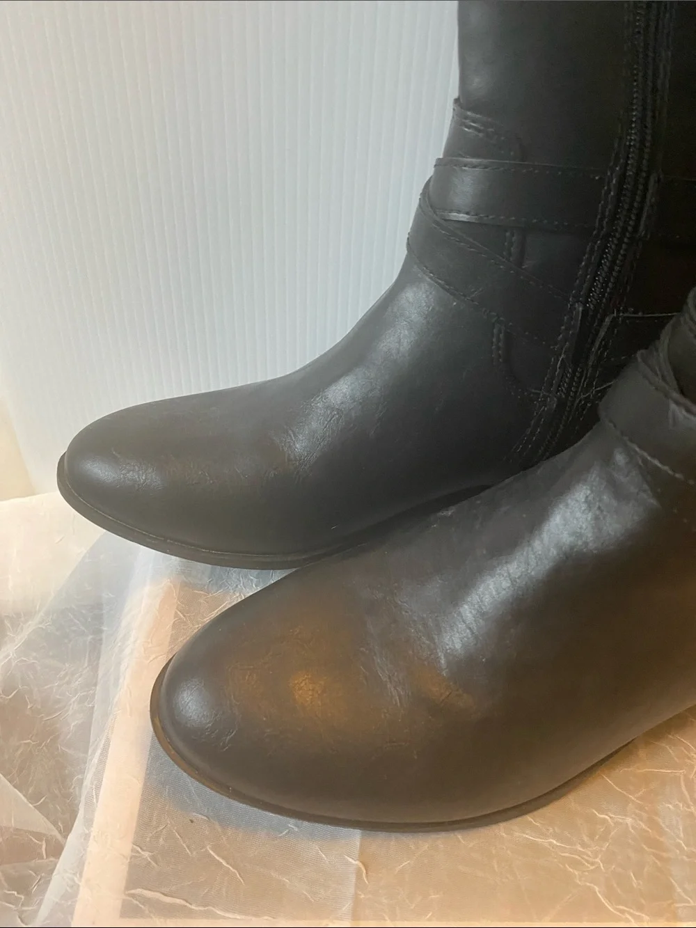 Classic Over-the-Knee Leather Boots in Dark Brown